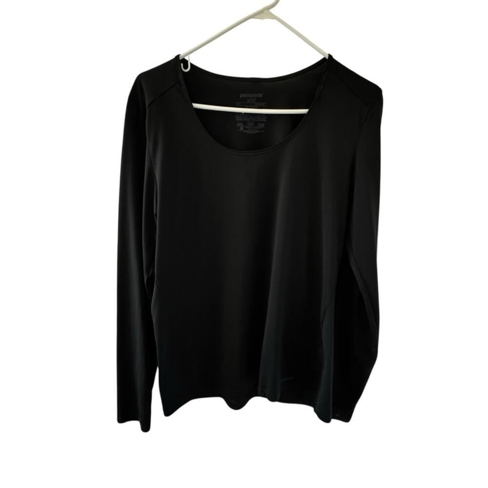Patagonia Women’s Capilene 1 Silkweight Black Long Sleeve Baselayer Shirt Large